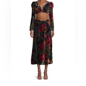 WeWoreWhat Black Floral Maxi Dress
